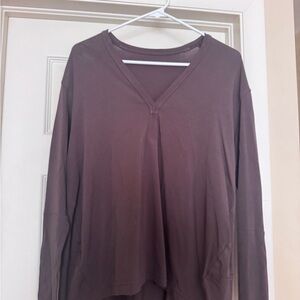 Lululemon Brown V-Neck Longsleeve